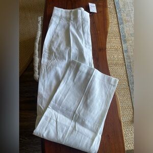 J CREW linen/viskose pleated wide leg trouser pant